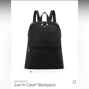 TUMI Voyageur Just In Case Backpack + Attach Pouch BRAND NEW NEVER USED